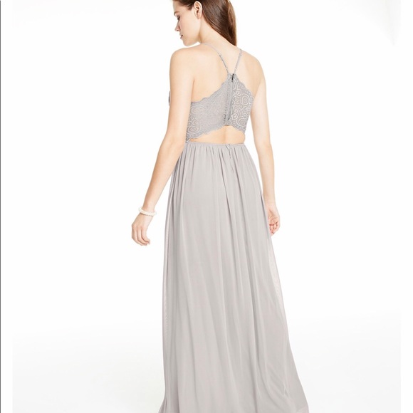 Lace & Chiffon Gown - Picture 2 of 5